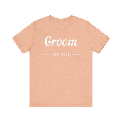 Groom 2025 White Lettering T-shirt