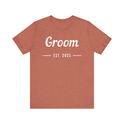 Groom 2025 White Lettering T-shirt