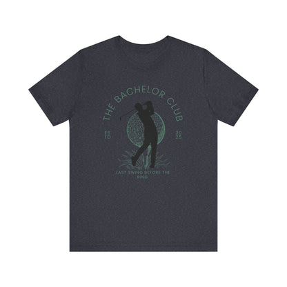 The Bachelor Club Last Swing Before The Ring Golfer Silhouette T-shirt