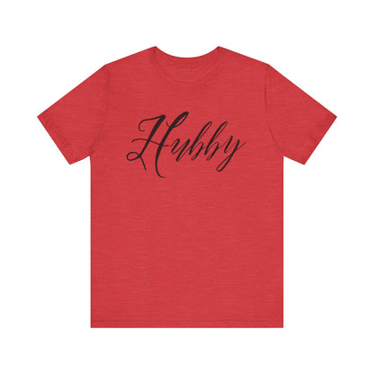 Hubby Black Cursive Text T-shirt