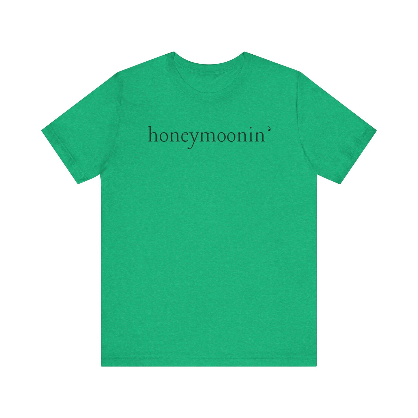 Honeymoonin' Black Text T-shirt