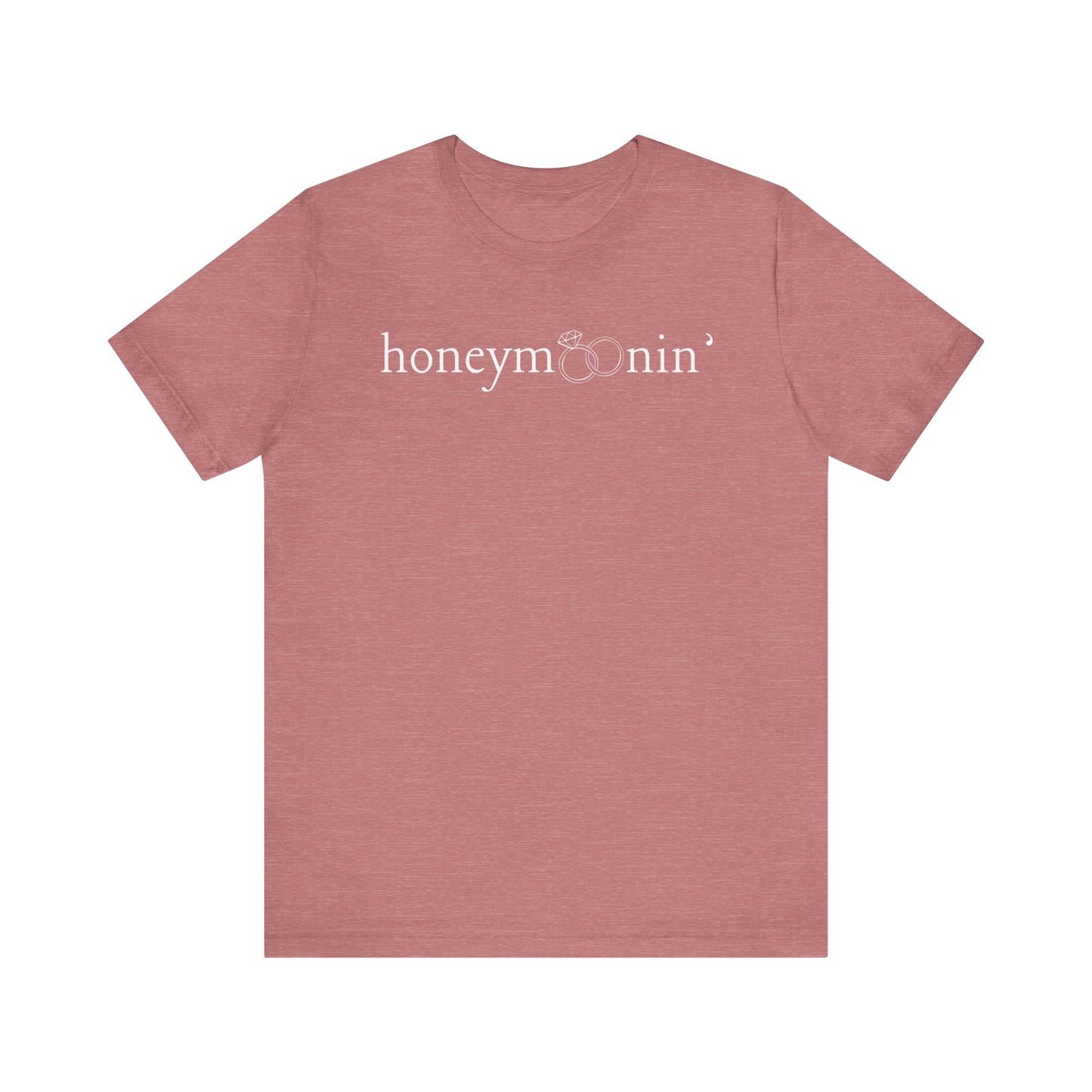 Honeymoonin' Rings White Text T-shirt