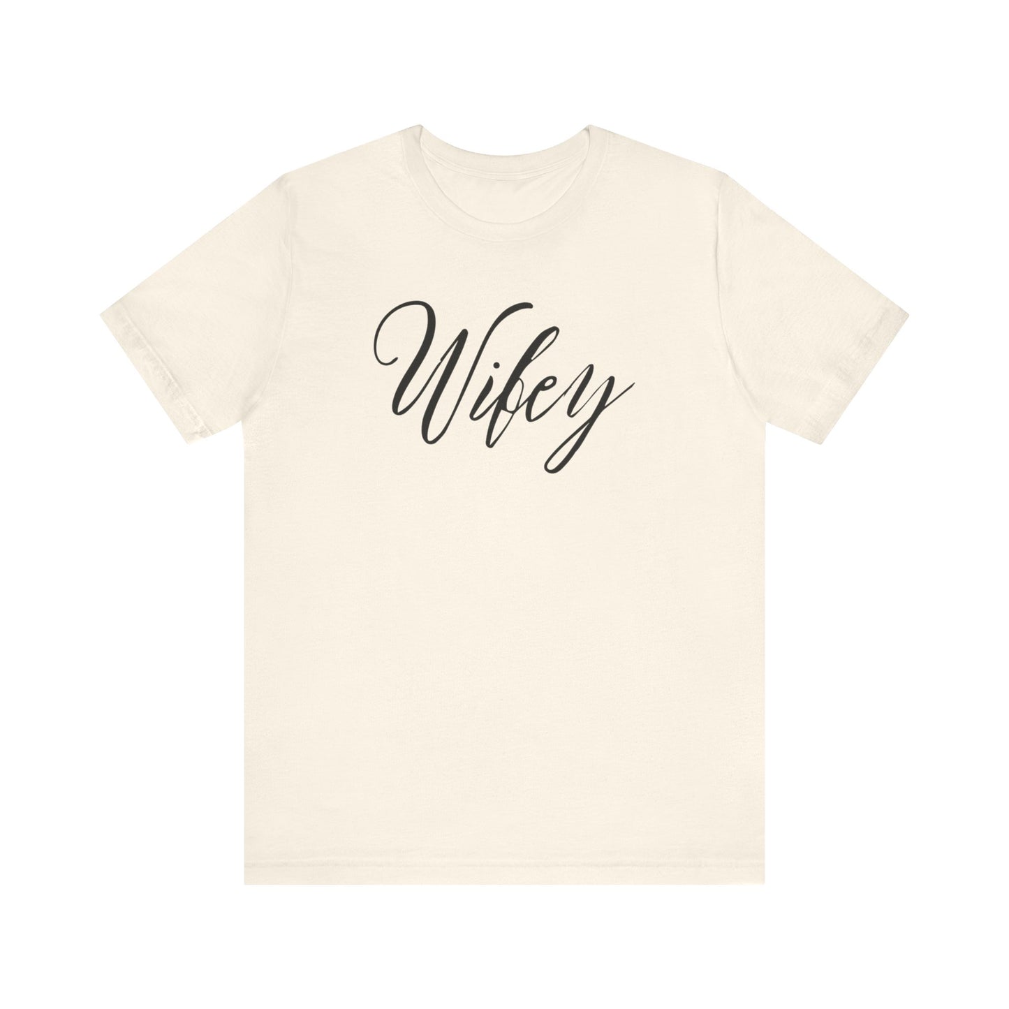 Wifey Cursive Black Text T-shirt