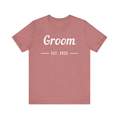 Groom 2025 White Lettering T-shirt