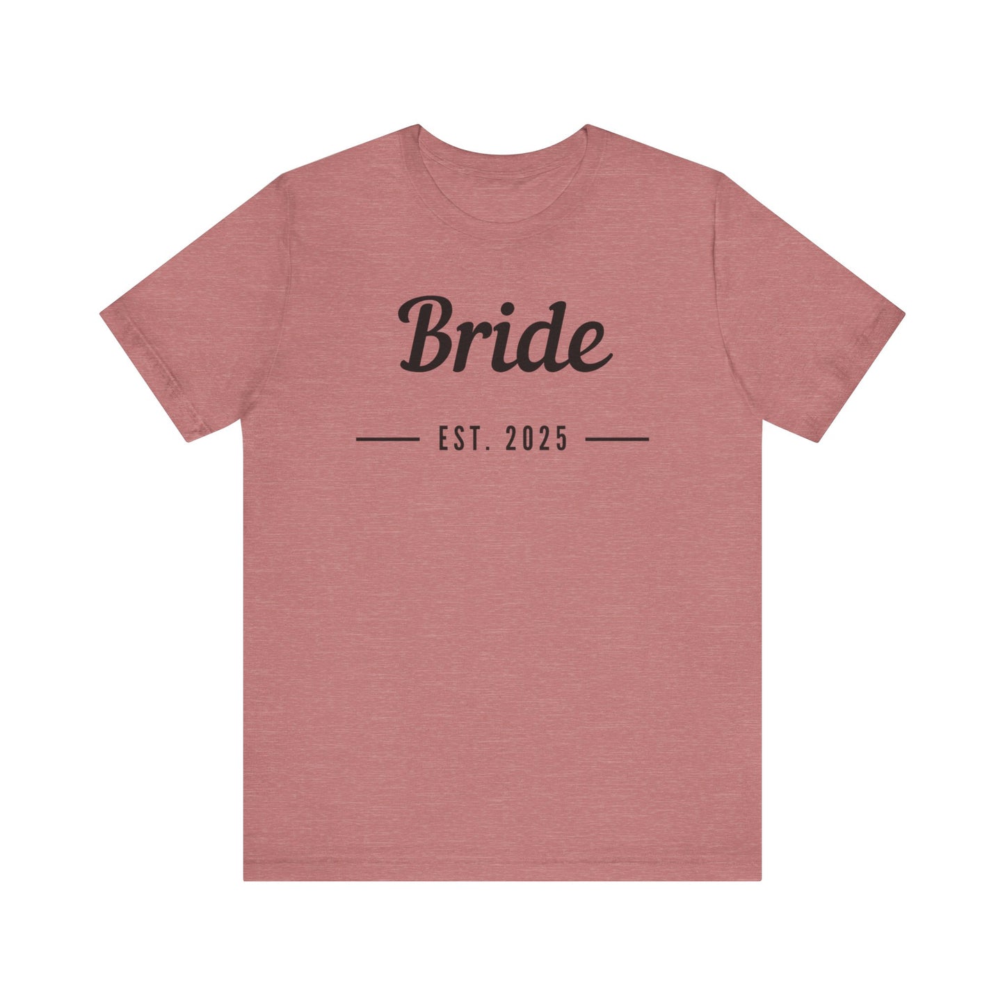 Bride Est. 2025 Black Text T-shirt