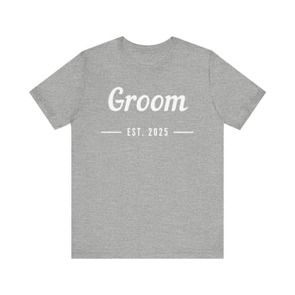 Groom 2025 White Lettering T-shirt