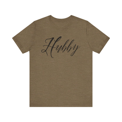 Hubby Black Cursive Text T-shirt