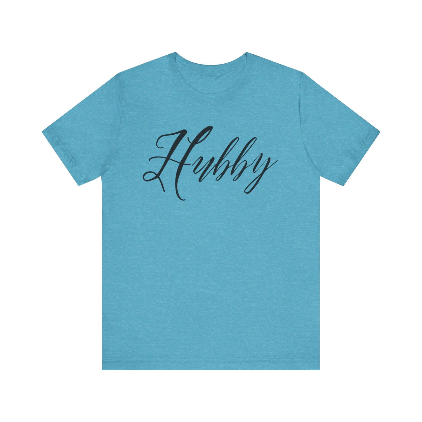 Hubby Black Cursive Text T-shirt