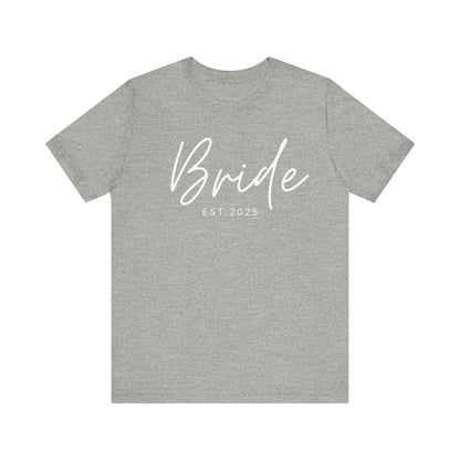 Bride Cursive White Text T-shirt