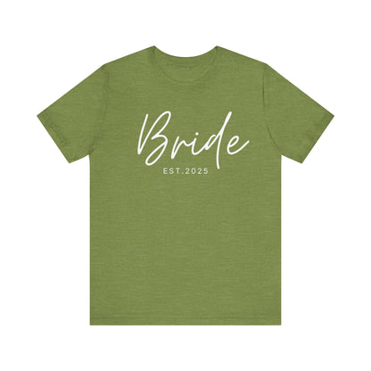 Bride Cursive White Text T-shirt