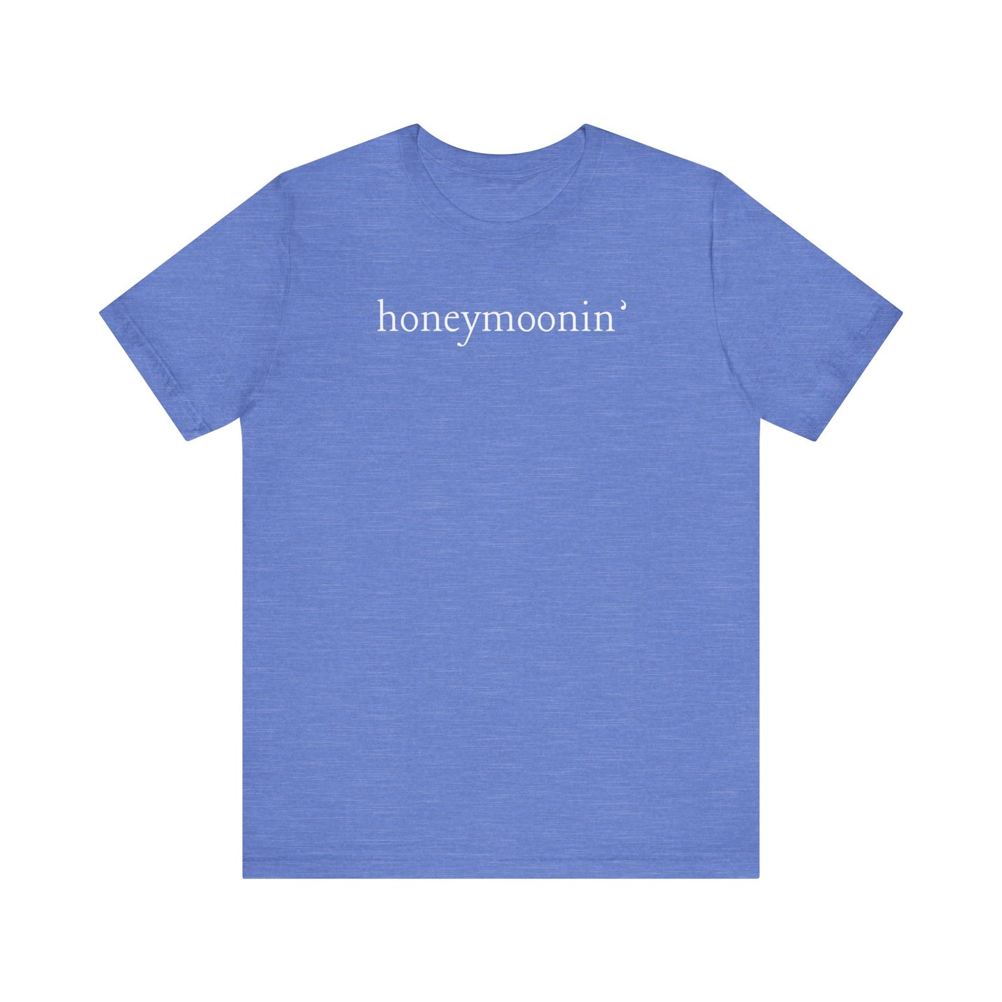 Honeymoonin' White Text T-shirt