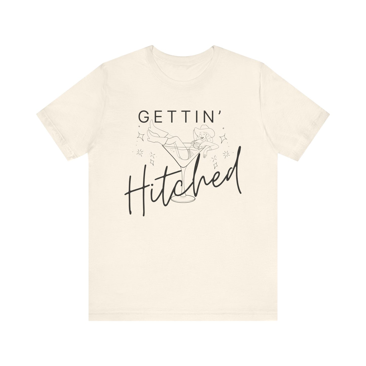 Gettin' Hitched Cowgirl in Martini T-shirt