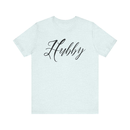 Hubby Black Cursive Text T-shirt