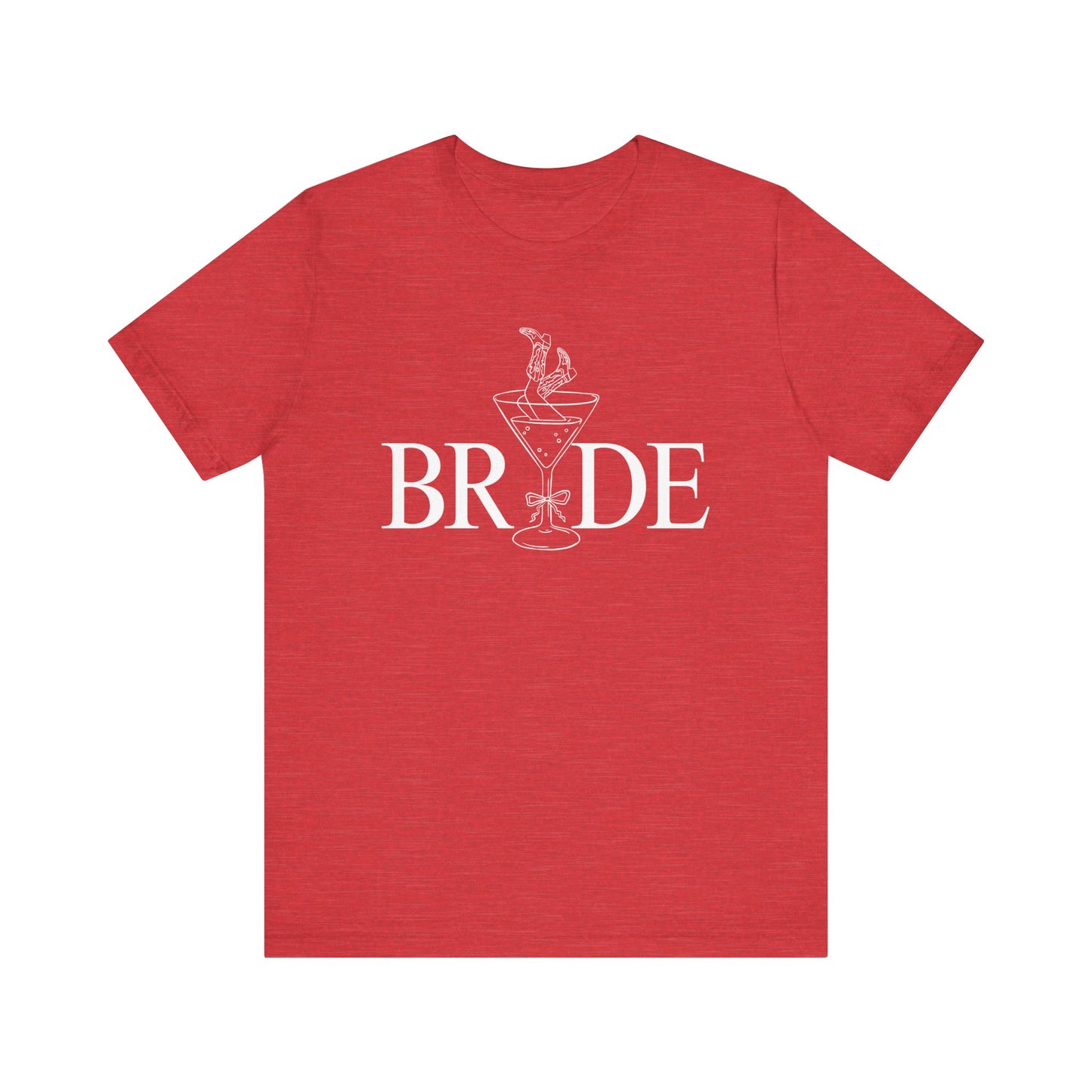 Bride Cowgirl Martini white Lettering T-shirt