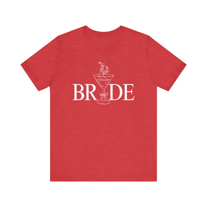 Bride Cowgirl Martini white Lettering T-shirt