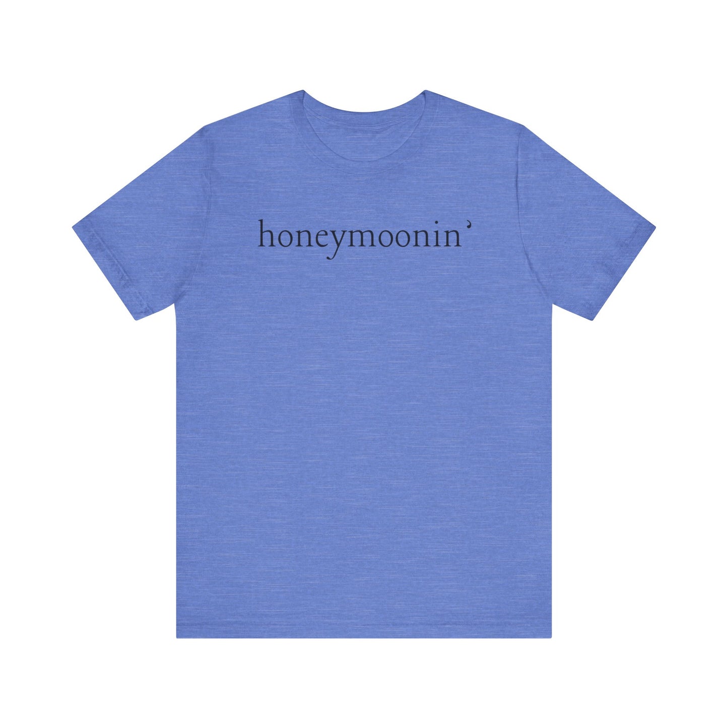 Honeymoonin' Black Text T-shirt
