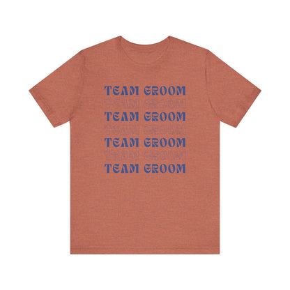 Team Groom Repeat Text T-shirt