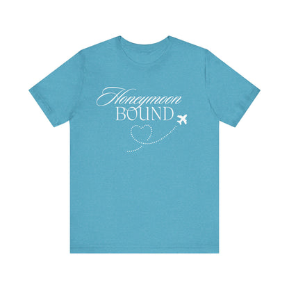 Honeymoon Bound White Text T-shirt