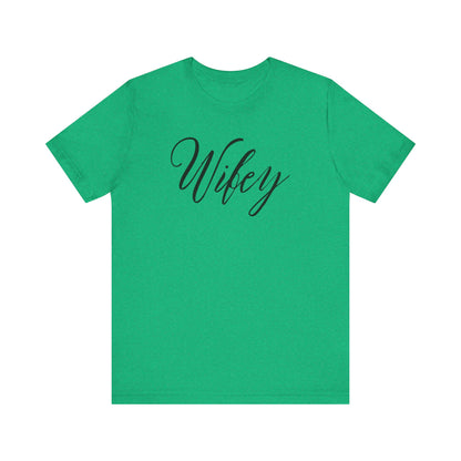 Wifey Cursive Black Text T-shirt