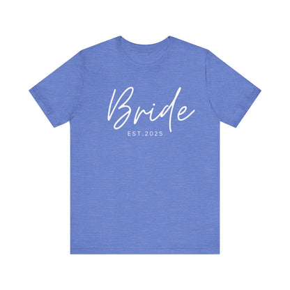 Bride Cursive White Text T-shirt