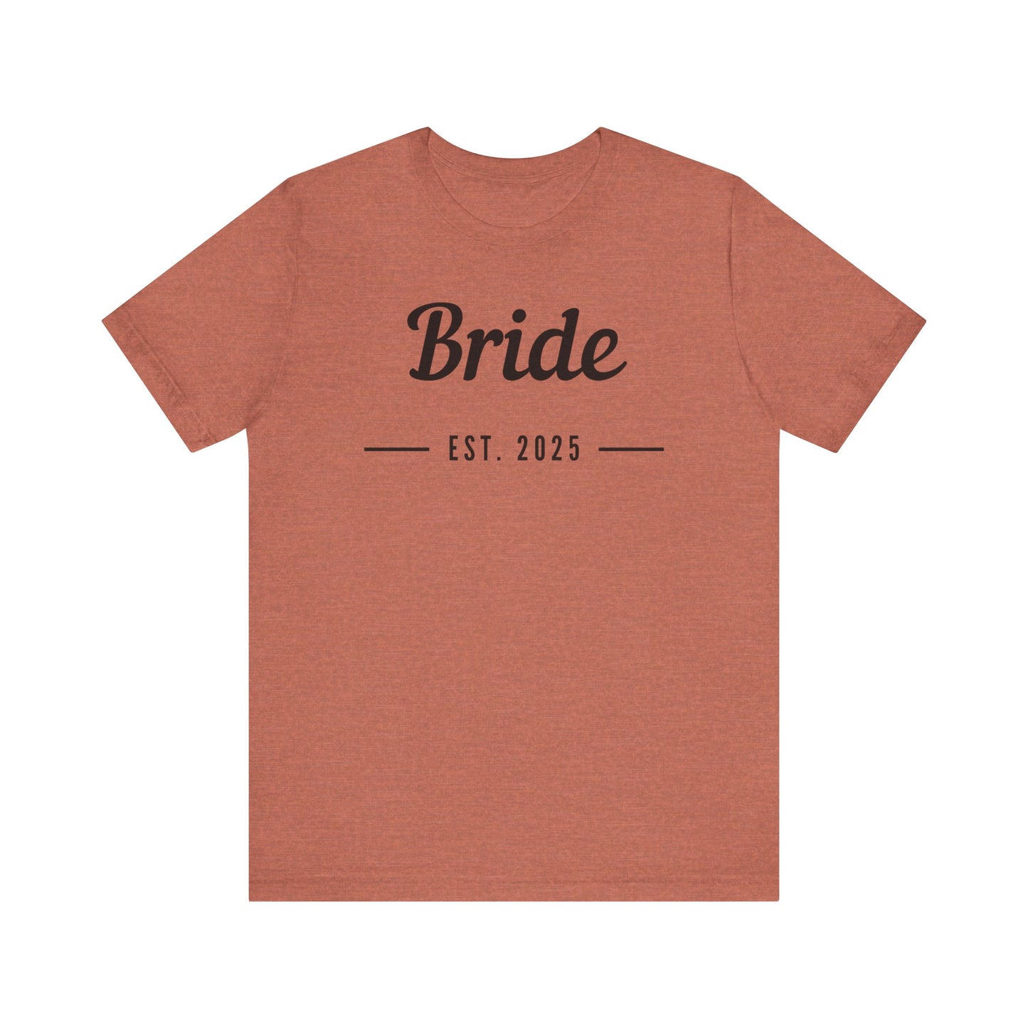 Bride Est. 2025 Black Text T-shirt