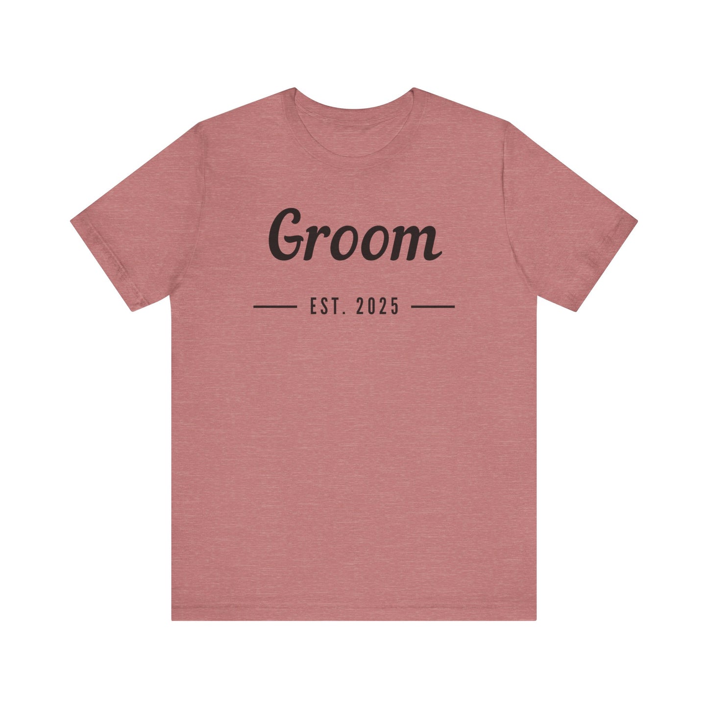 Groom Est. 2025 Black Text T-shirt