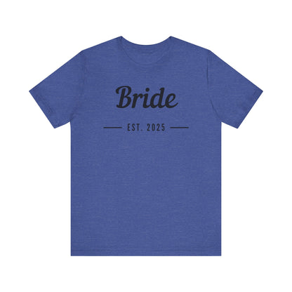 Bride Est. 2025 Black Text T-shirt