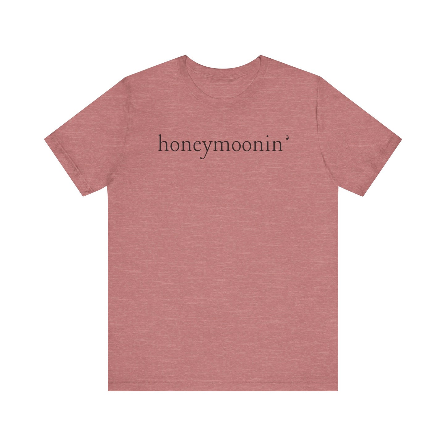 Honeymoonin' Black Text T-shirt
