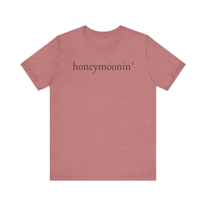 Honeymoonin' Black Text T-shirt