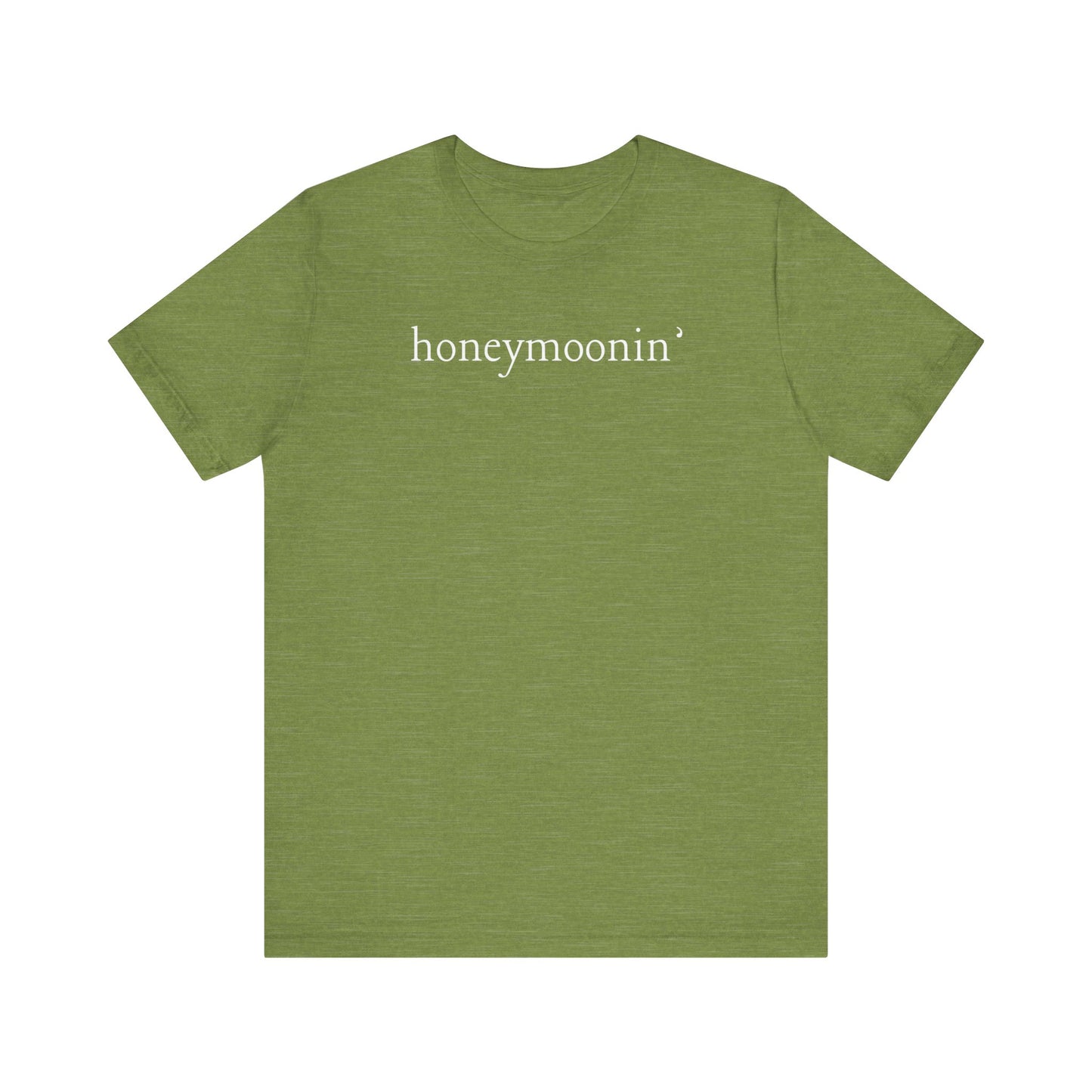 Honeymoonin' White Text T-shirt