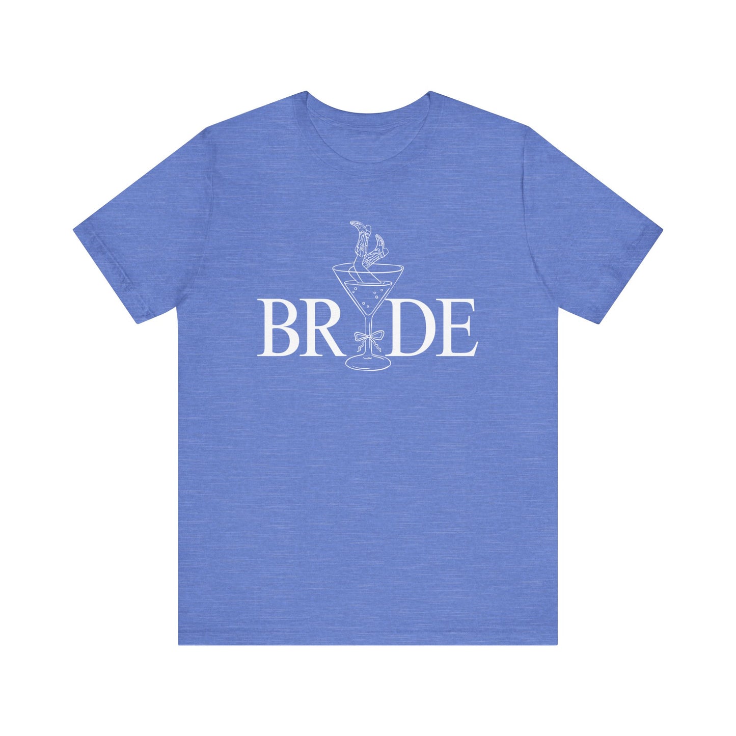Bride Cowgirl Martini white Lettering T-shirt