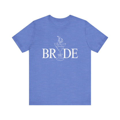 Bride Cowgirl Martini white Lettering T-shirt