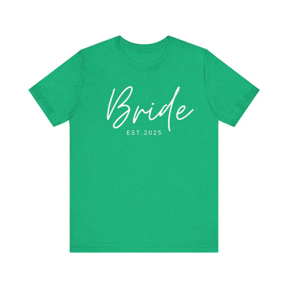 Bride Cursive White Text T-shirt