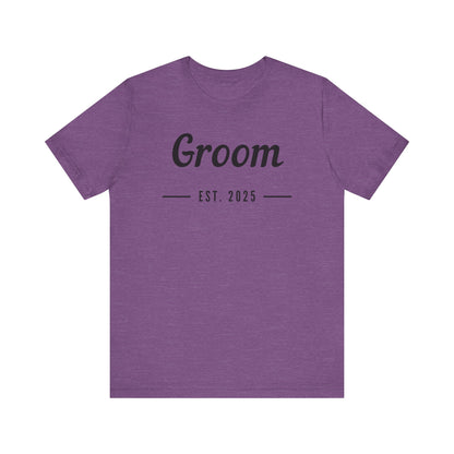 Groom Est. 2025 Black Text T-shirt