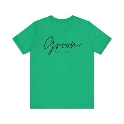 Groom Cursive Black Text T-shirt