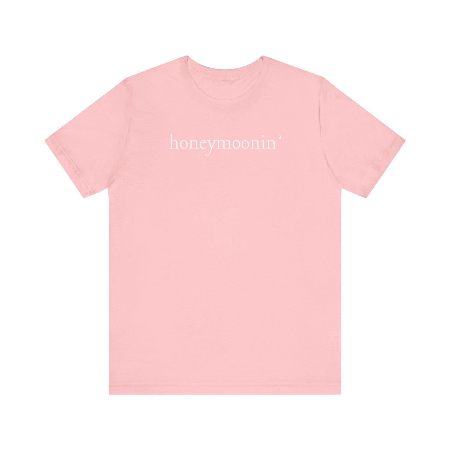 Honeymoonin' White Text T-shirt