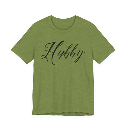 Hubby Black Cursive Text T-shirt