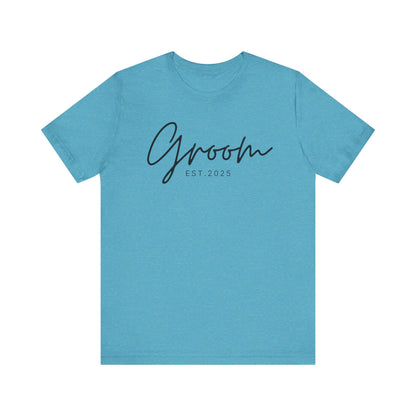 Groom Cursive Black Text T-shirt