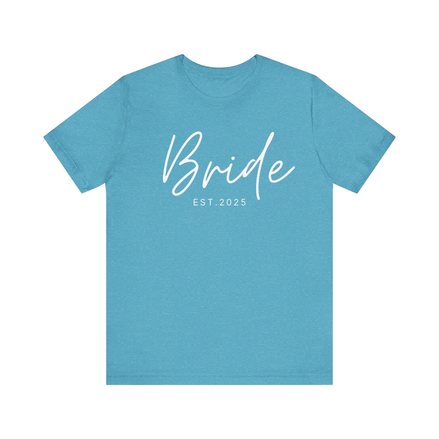 Bride Cursive White Text T-shirt