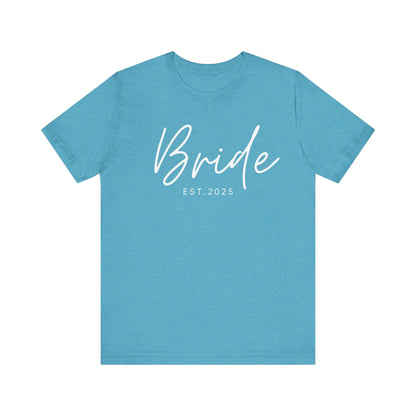 Bride Cursive White Text T-shirt