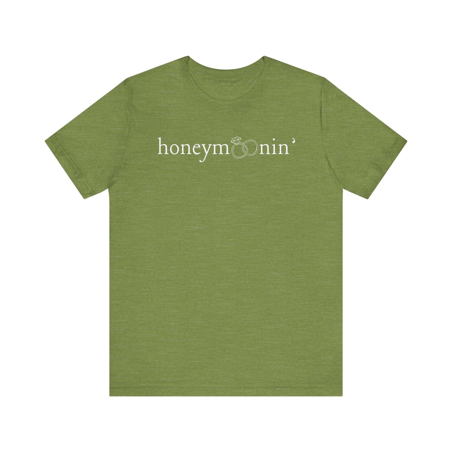 Honeymoonin' Rings White Text T-shirt