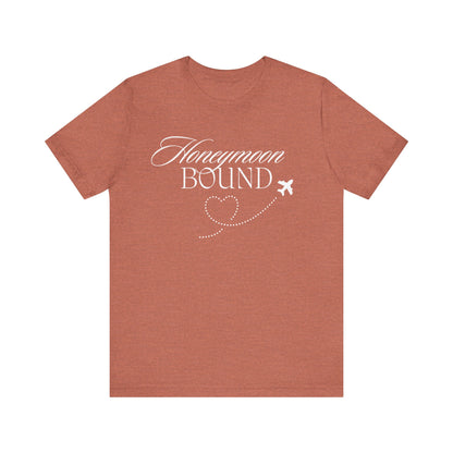 Honeymoon Bound White Text T-shirt