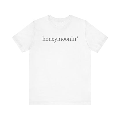 Honeymoonin' Black Text T-shirt