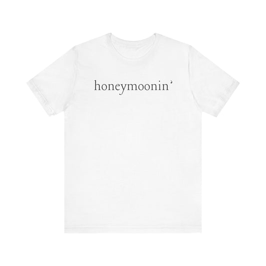 Honeymoonin' Black Text T-shirt
