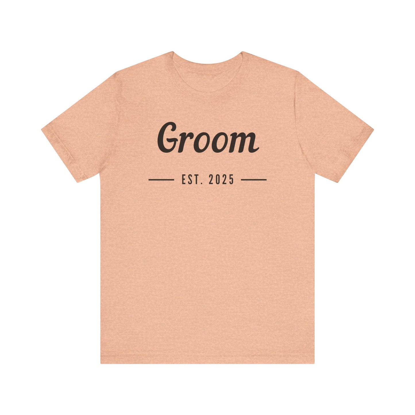 Groom Est. 2025 Black Text T-shirt