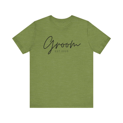Groom Cursive Black Text T-shirt