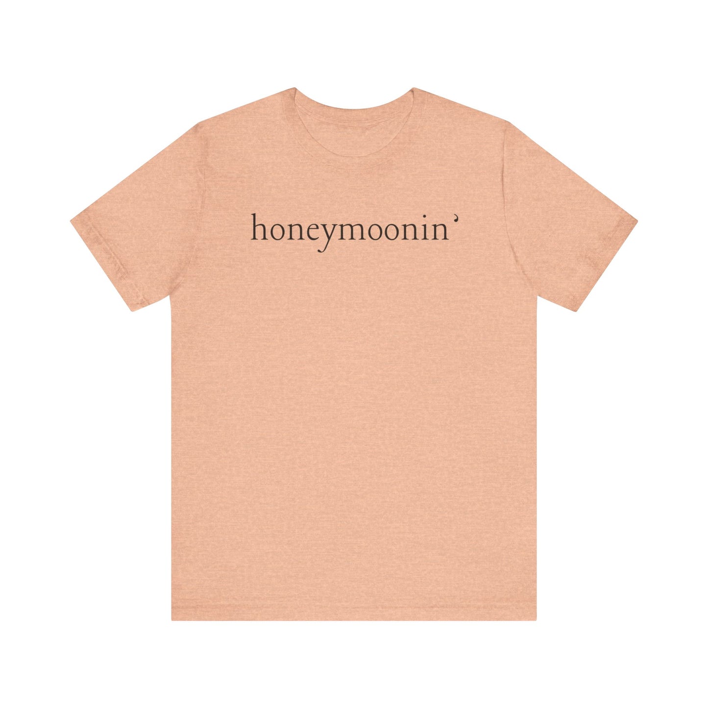 Honeymoonin' Black Text T-shirt