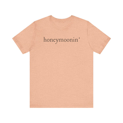 Honeymoonin' Black Text T-shirt
