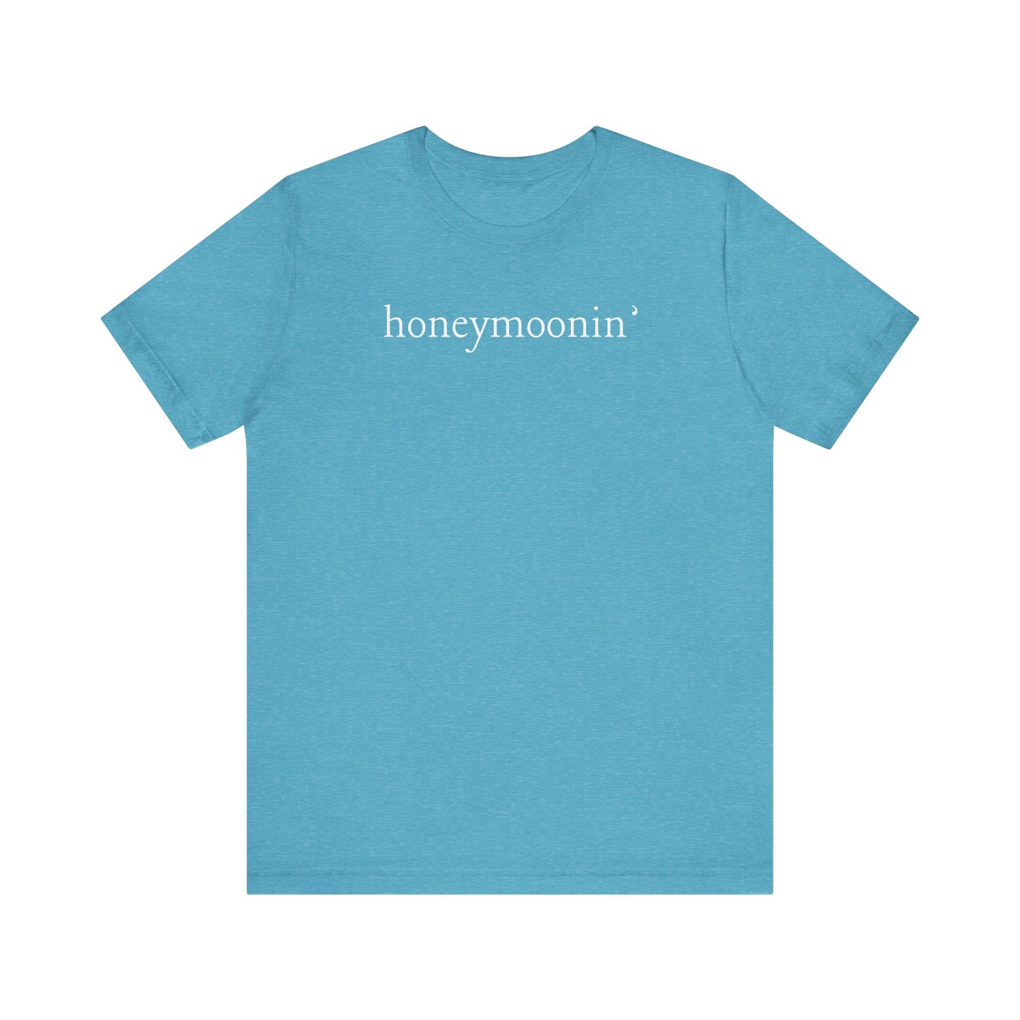 Honeymoonin' White Text T-shirt