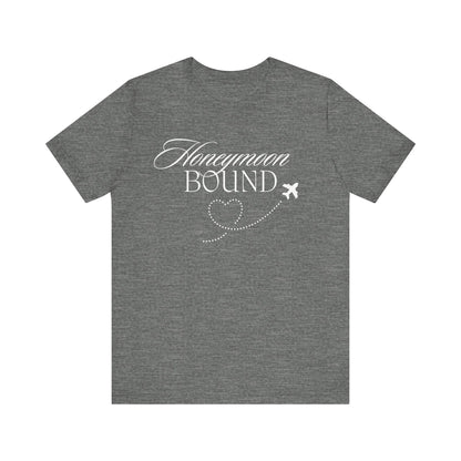 Honeymoon Bound White Text T-shirt